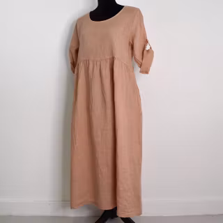 Linneklänning med Fickor MIU MIU