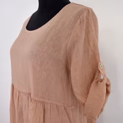 Linneklänning med Fickor MIU MIU