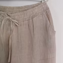 Coulettbyxa i linne Vivi BEIGE - Mix By Heart