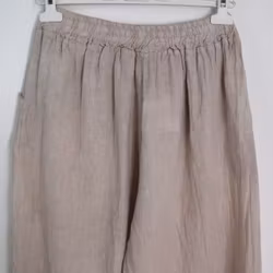 Coulettbyxa i linne Vivi BEIGE - Mix By Heart