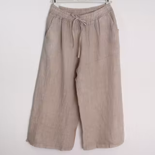 Coulettbyxa i linne Vivi BEIGE - Mix By Heart