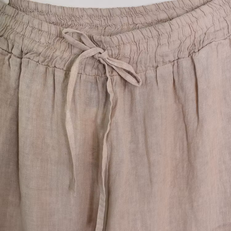 Coulettbyxa i linne Vivi BEIGE - Mix By Heart