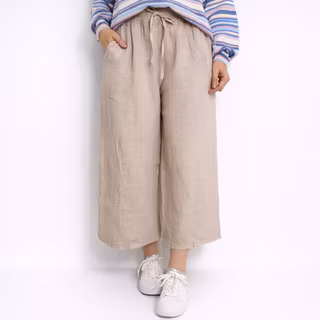 Coulettbyxa i linne Vivi BEIGE - Mix By Heart