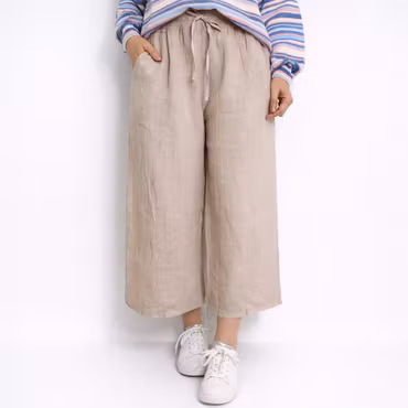 Coulettbyxa i linne Vivi BEIGE - Mix By Heart