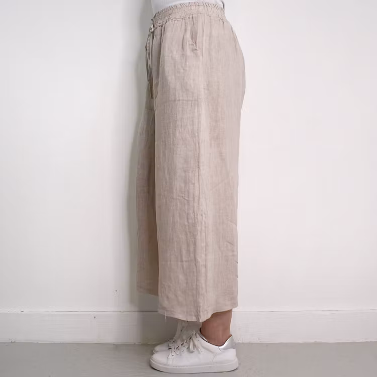 Coulettbyxa i linne Vivi BEIGE - Mix By Heart