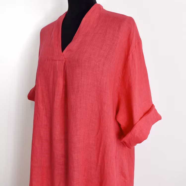 Linneklänning Loella HALLON - Mix By Heart