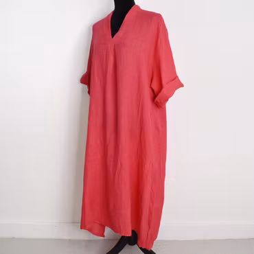 Linneklänning Loella HALLON - Mix By Heart