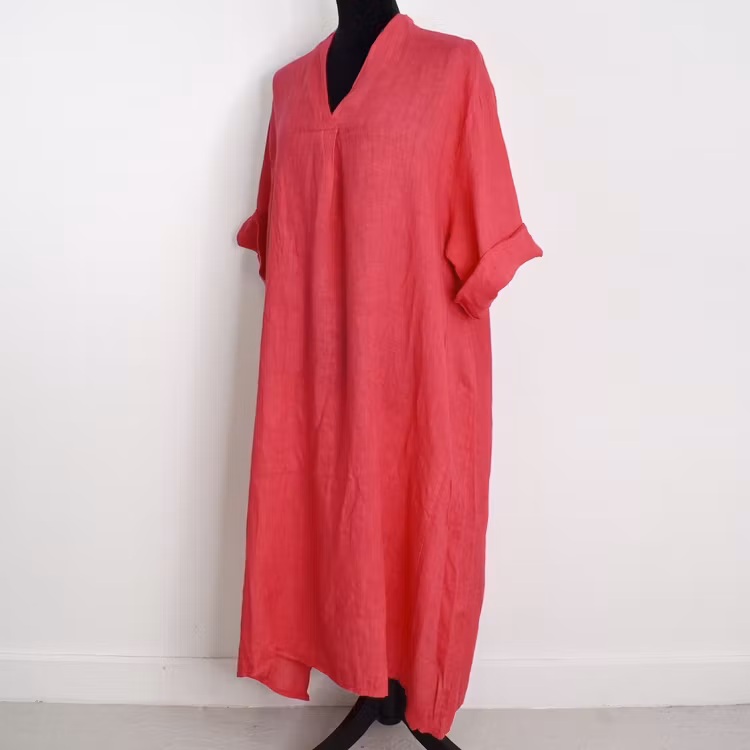 Linneklänning Loella HALLON - Mix By Heart