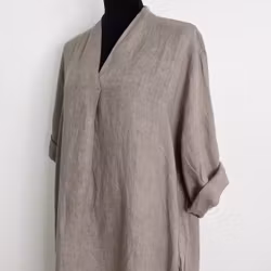 Linneklänning Loella TAUPE - Mix By Heart