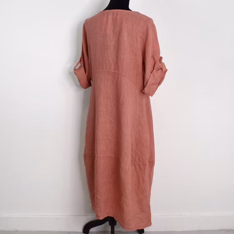 Linneklänning Sweet PINK GRAPE