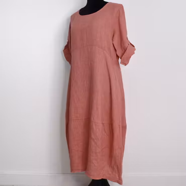 Linneklänning Sweet PINK GRAPE