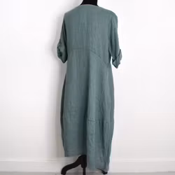 Linneklänning Sweet VERT CANARD