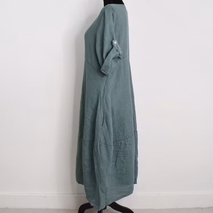 Linneklänning Sweet VERT CANARD