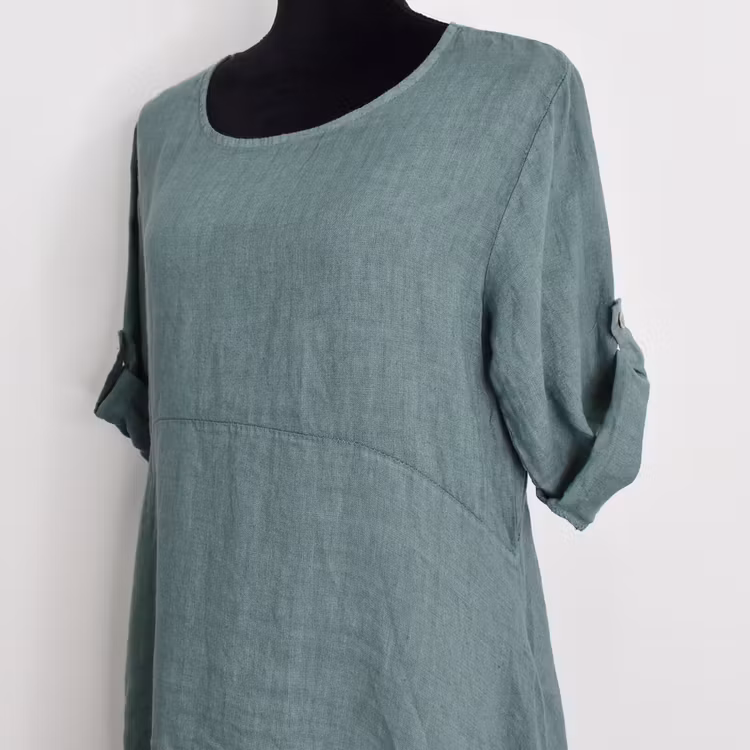 Linneklänning Sweet VERT CANARD