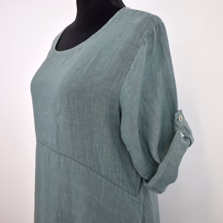 Linneklänning Sweet VERT CANARD