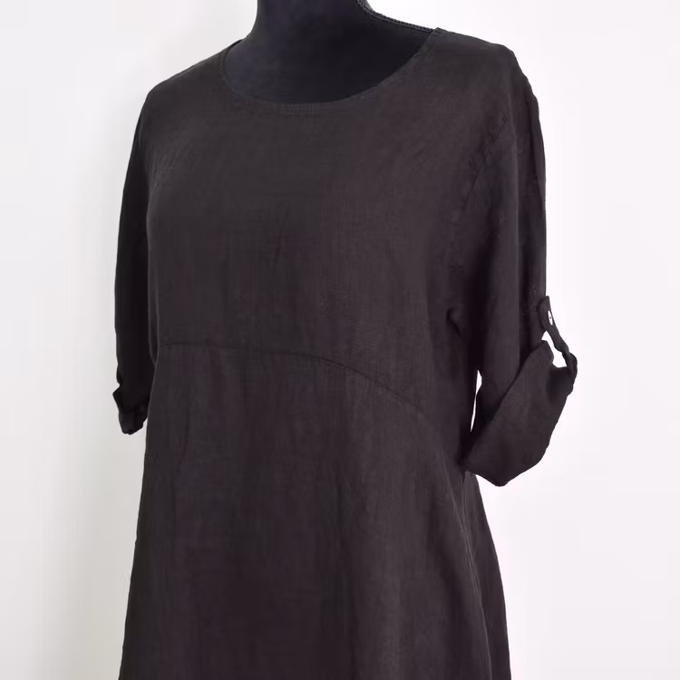 Linneklänning Sweet SVART