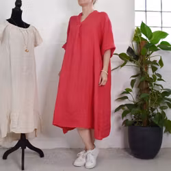 Linneklänning Loella HALLON - Mix By Heart