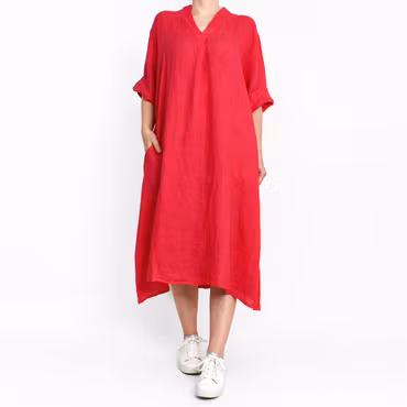 Linneklänning Loella HALLON - Mix By Heart