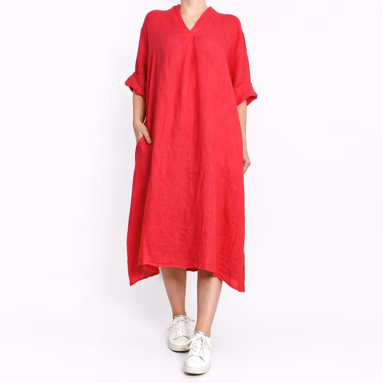 Linneklänning Loella HALLON - Mix By Heart