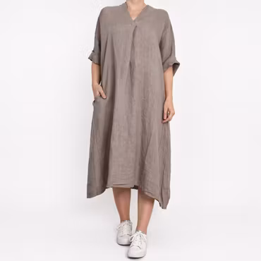 Linneklänning Loella TAUPE - Mix By Heart