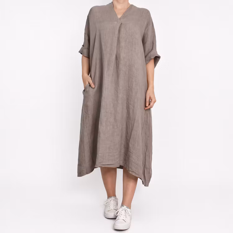 Linneklänning Loella TAUPE - Mix By Heart