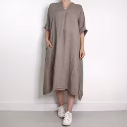 Linneklänning Loella TAUPE - Mix By Heart