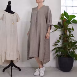 Linneklänning Loella TAUPE - Mix By Heart