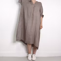 Linneklänning Loella TAUPE - Mix By Heart