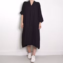 Linneklänning Loella SVART - Mix By Heart