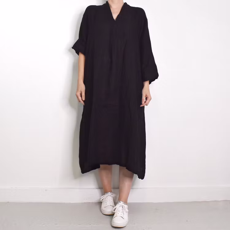 Linneklänning Loella SVART - Mix By Heart