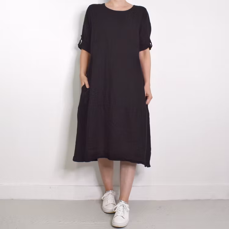 Linneklänning Sweet SVART