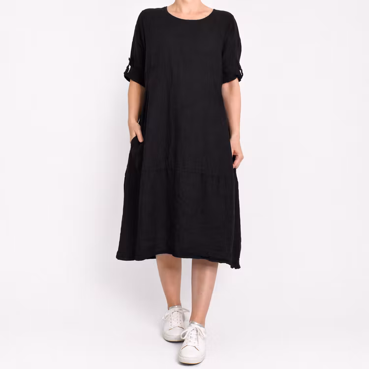 Linneklänning Sweet SVART