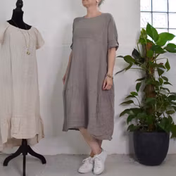Linneklänning Sweet TAUPE