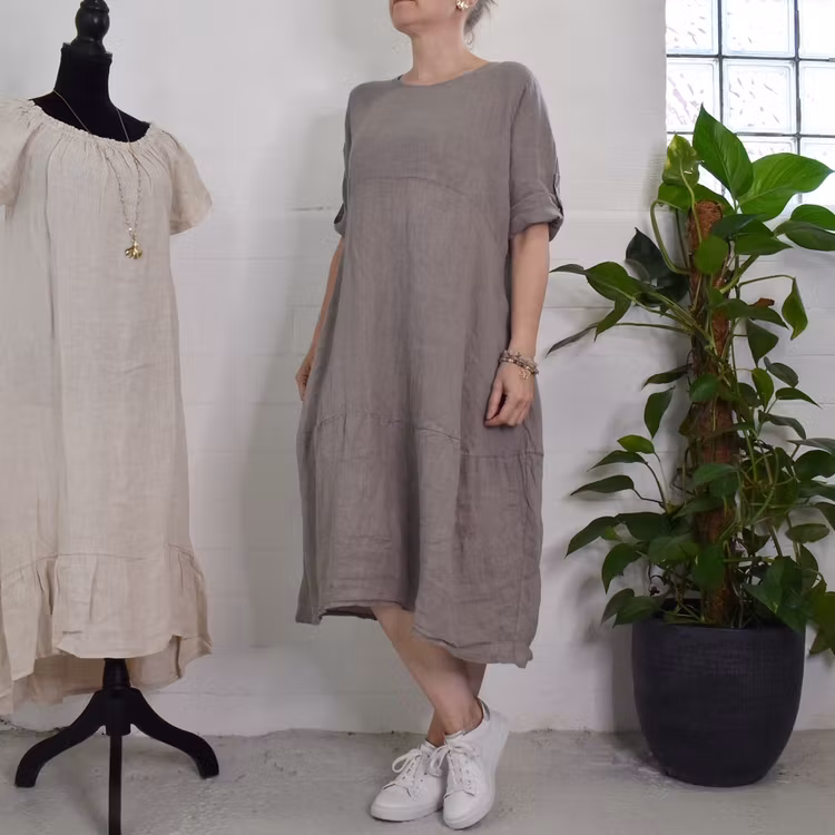 Linneklänning Sweet TAUPE