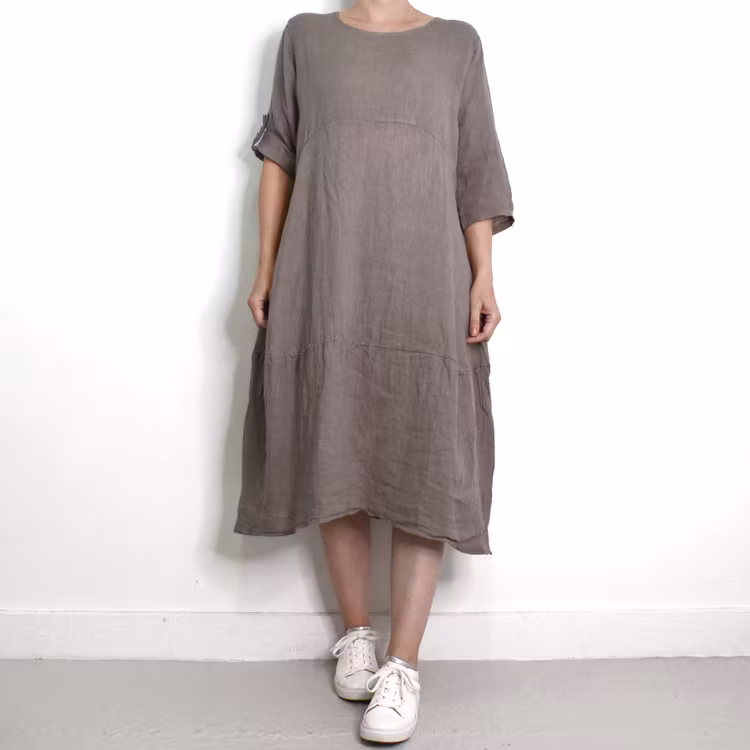 Linneklänning Sweet TAUPE