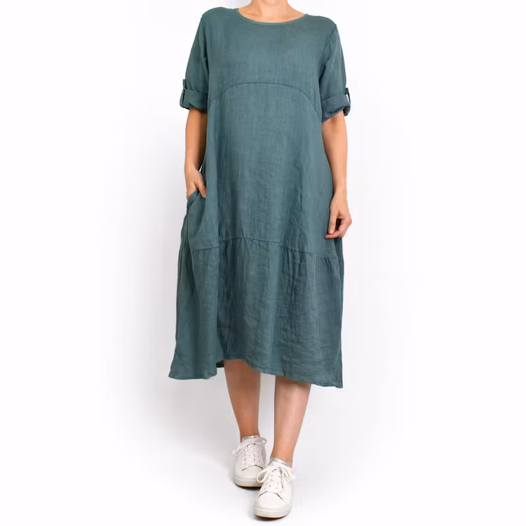 Linneklänning Sweet VERT CANARD