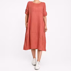 Linneklänning Sweet PINK GRAPE