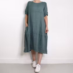 Linneklänning Sweet VERT CANARD