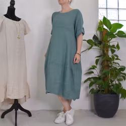 Linneklänning Sweet VERT CANARD