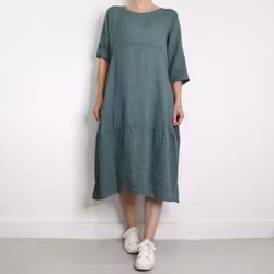 Linneklänning Sweet VERT CANARD