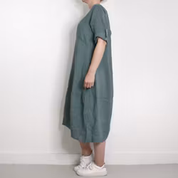 Linneklänning Sweet VERT CANARD