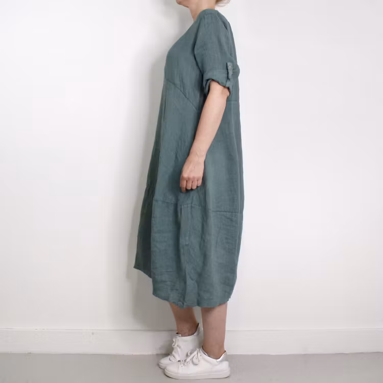 Linneklänning Sweet VERT CANARD