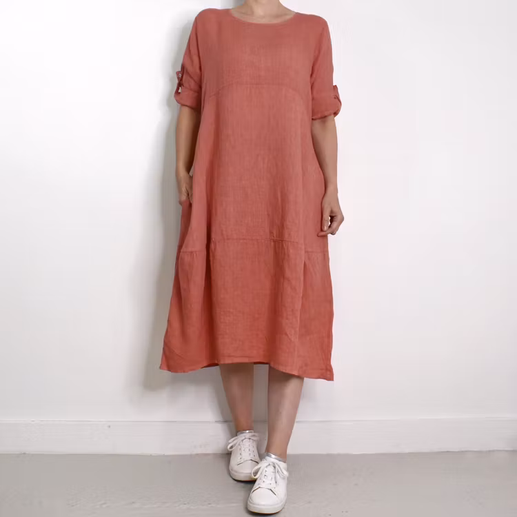 Linneklänning Sweet PINK GRAPE