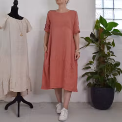 Linneklänning Sweet PINK GRAPE