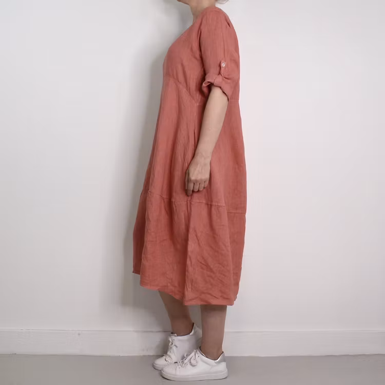 Linneklänning Sweet PINK GRAPE