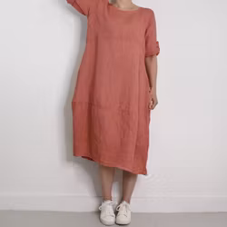 Linneklänning Sweet PINK GRAPE