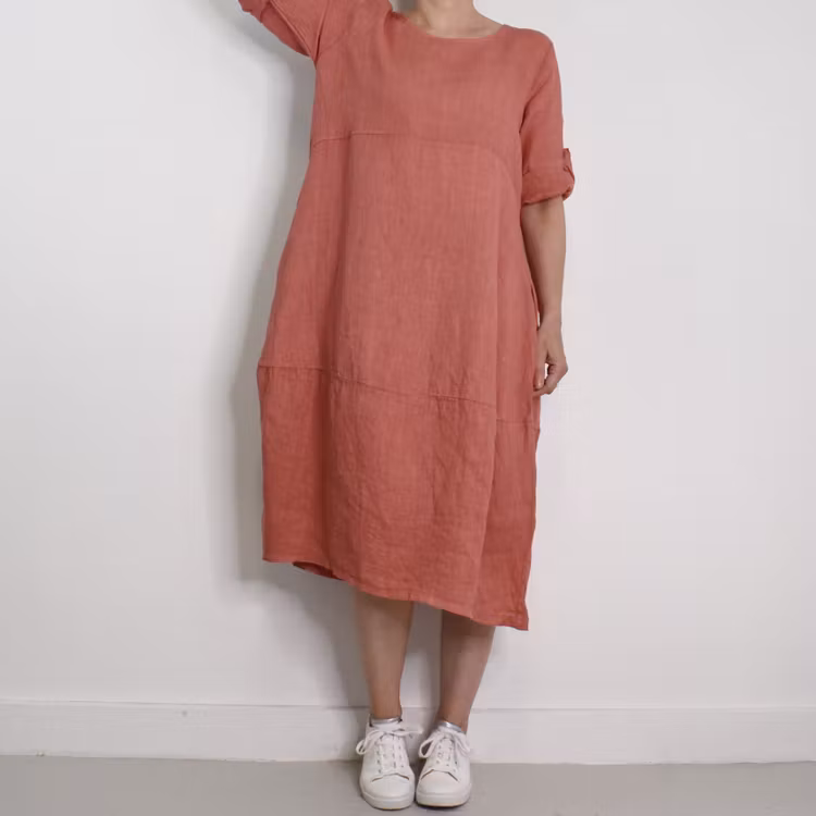 Linneklänning Sweet PINK GRAPE