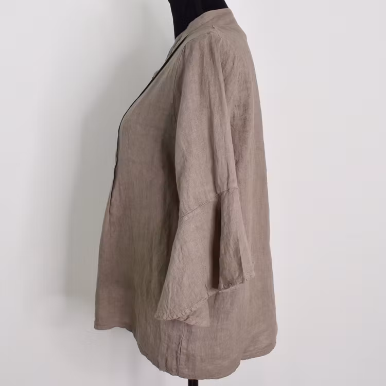 Linneblus Amy TAUPE - Camicia