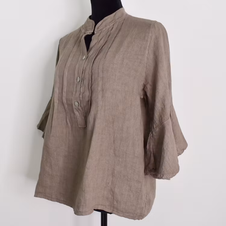 Linneblus Amy TAUPE - Camicia