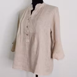 Linneblus Amy BEIGE - Camicia